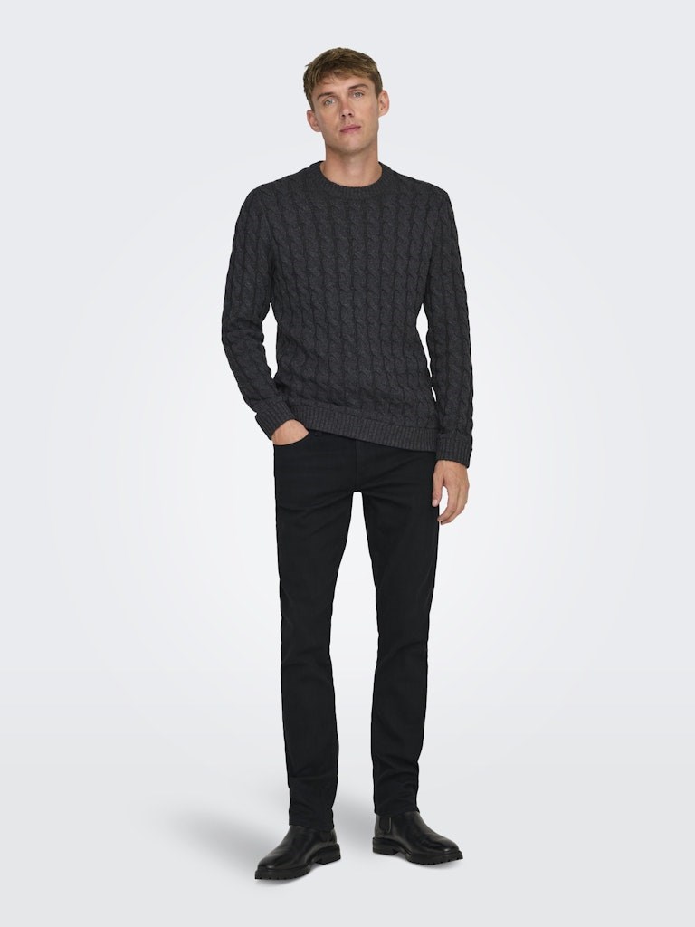 Only & Sons Erkek Pantolon 22028637 Black Denim