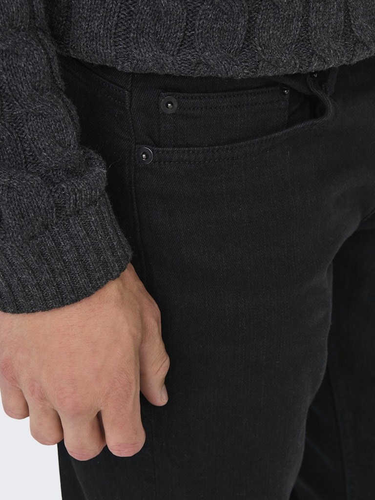 Only & Sons Erkek Pantolon 22028637 Black Denim