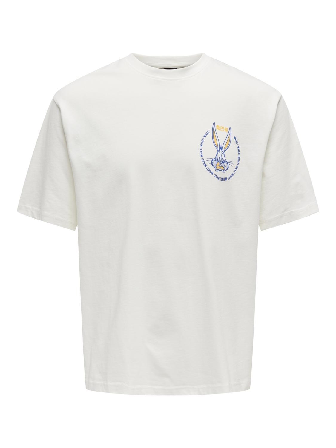 Only & Sons Erkek T-Shirt 22028698 Cloud Dancer