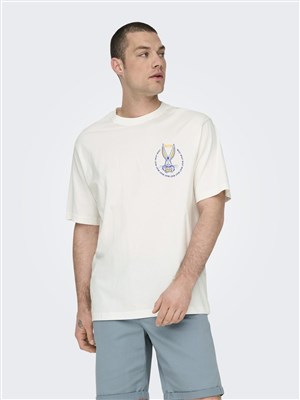Only & Sons Erkek T-Shirt 22028698 Cloud Dancer