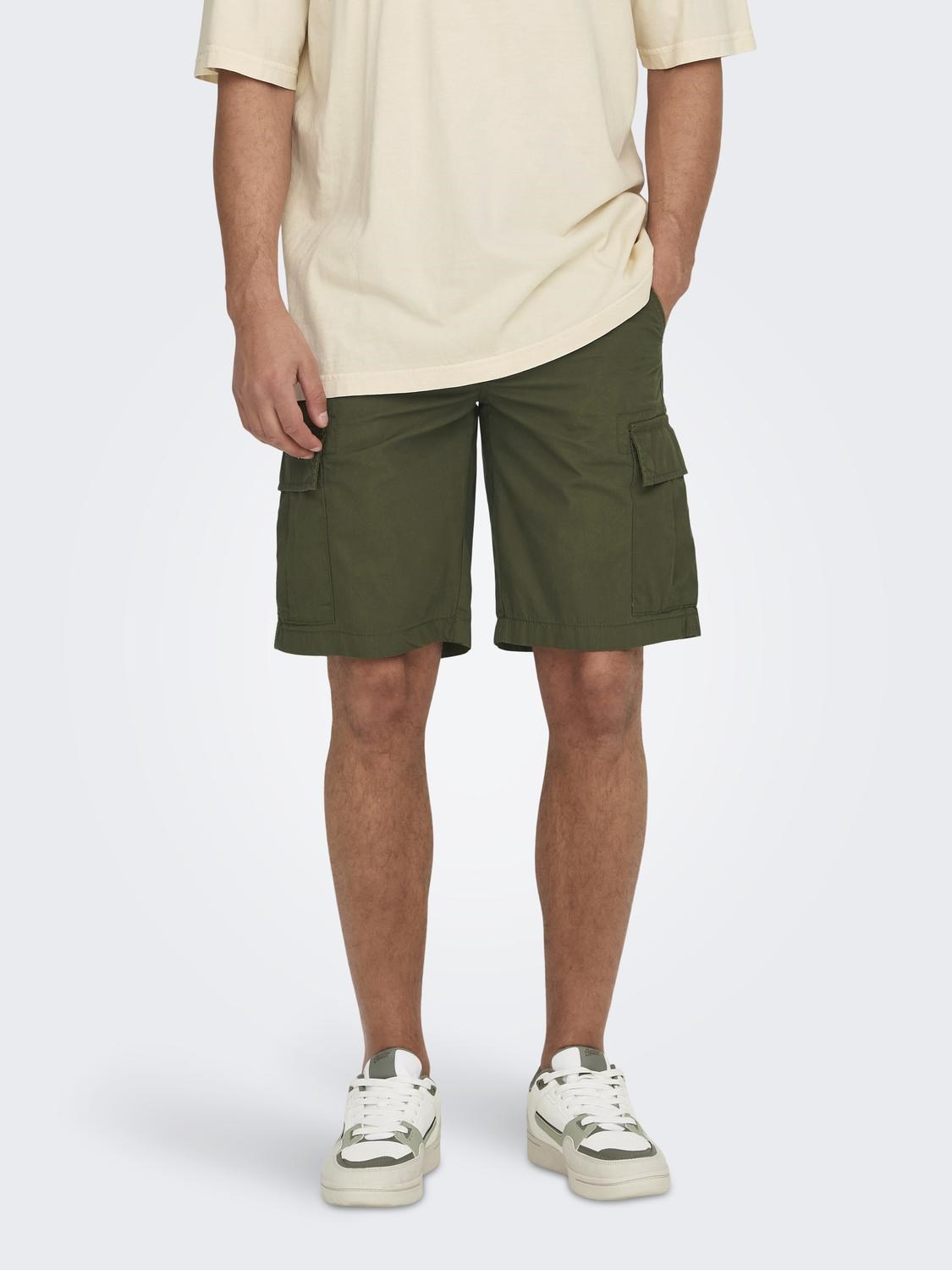 Only & Sons Erkek Şort 22029214 Olive Night