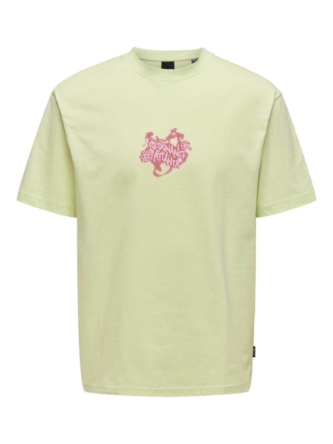 Only & Sons Erkek T-Shirt 22029514 Lime Cream