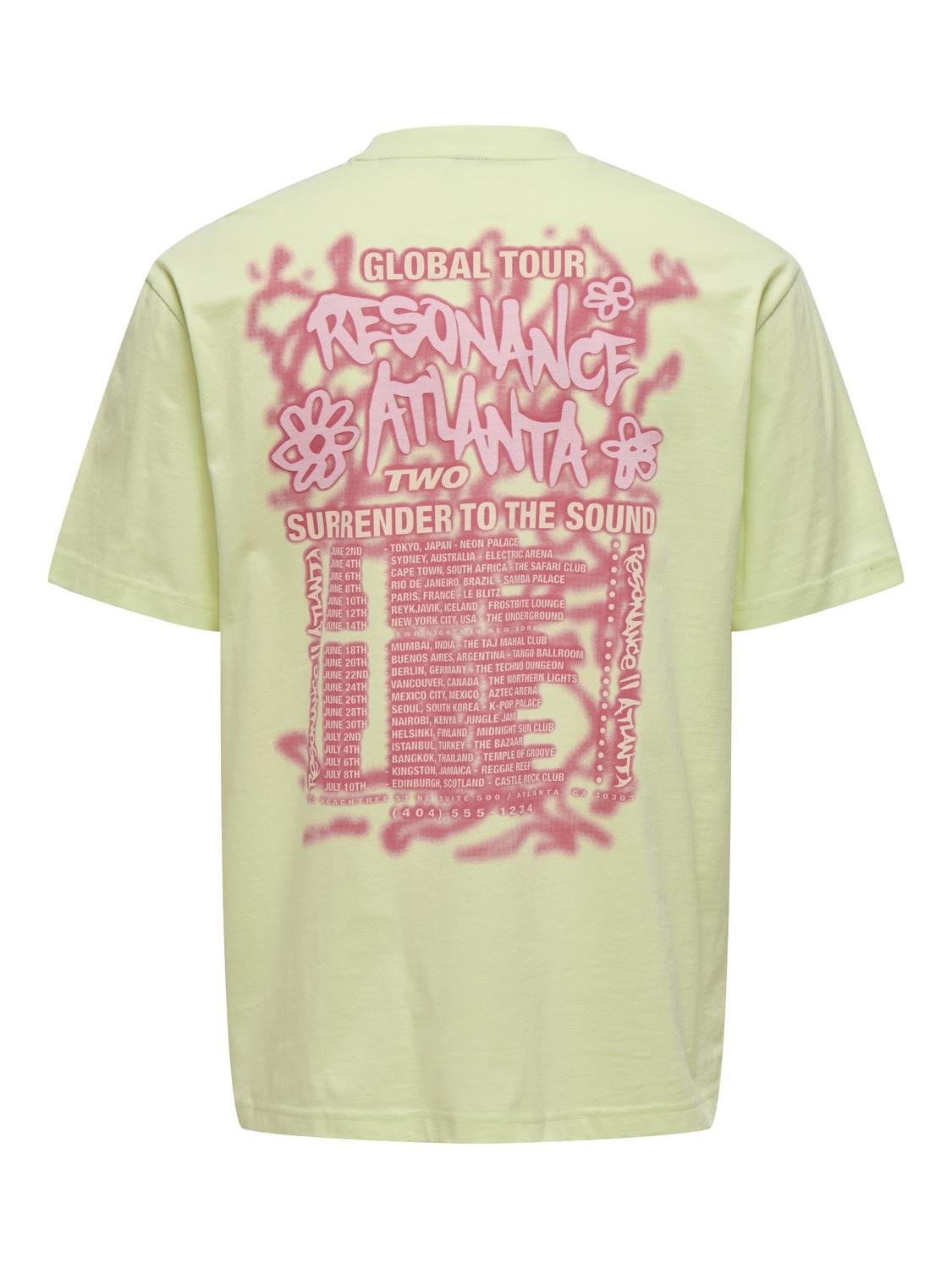 Only & Sons Erkek T-Shirt 22029514 Lime Cream