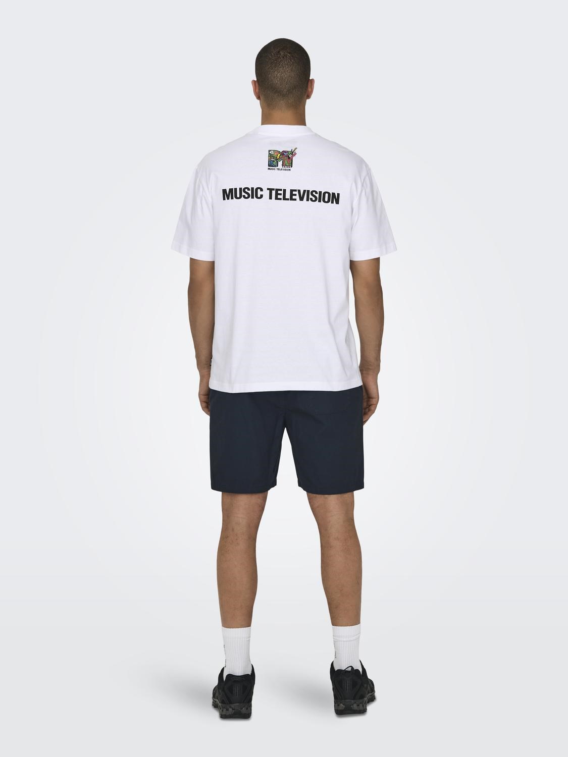 Only & Sons Erkek T-Shirt 22029523 Bright White