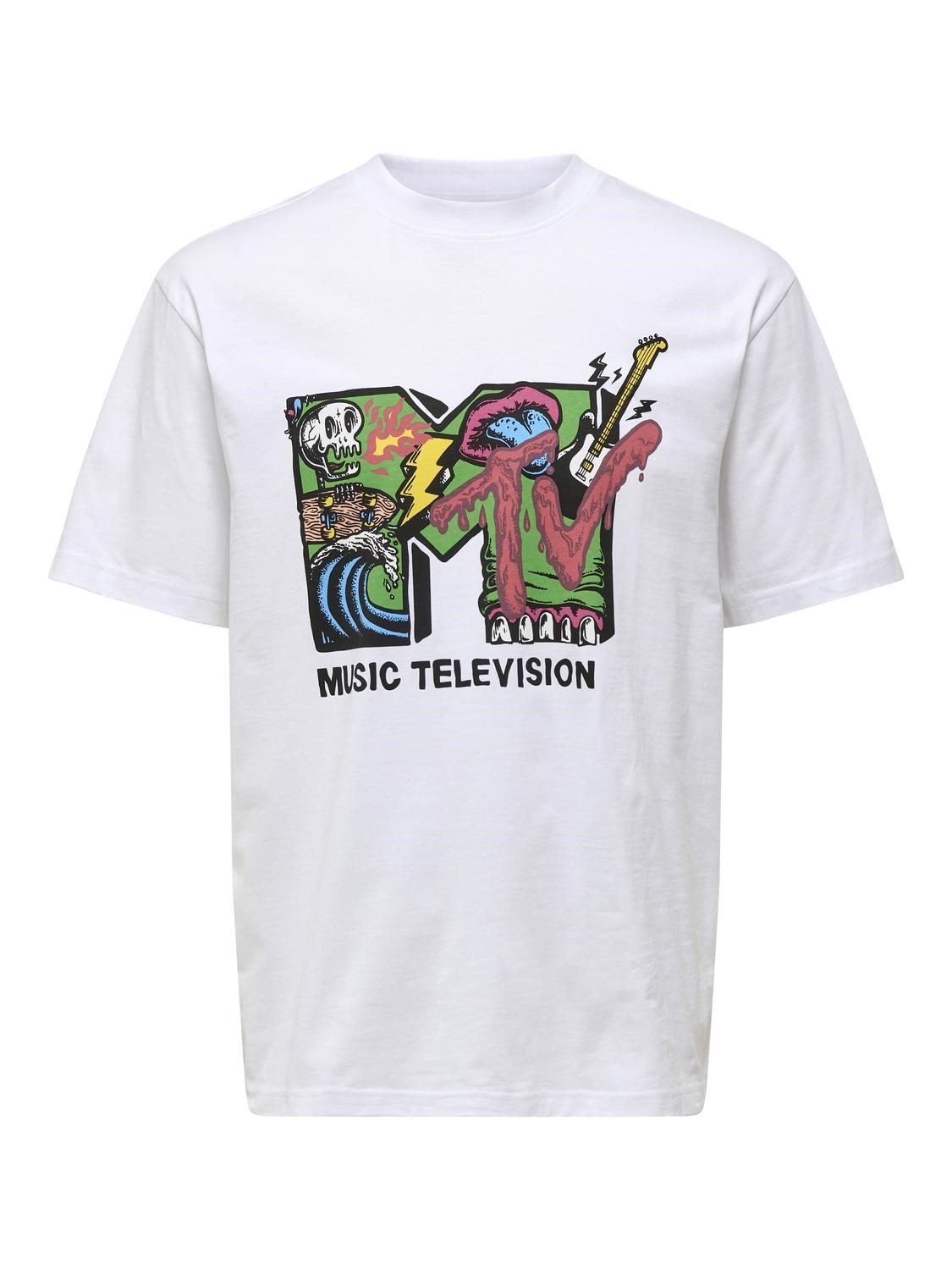 Only & Sons Erkek T-Shirt 22029523 Bright White