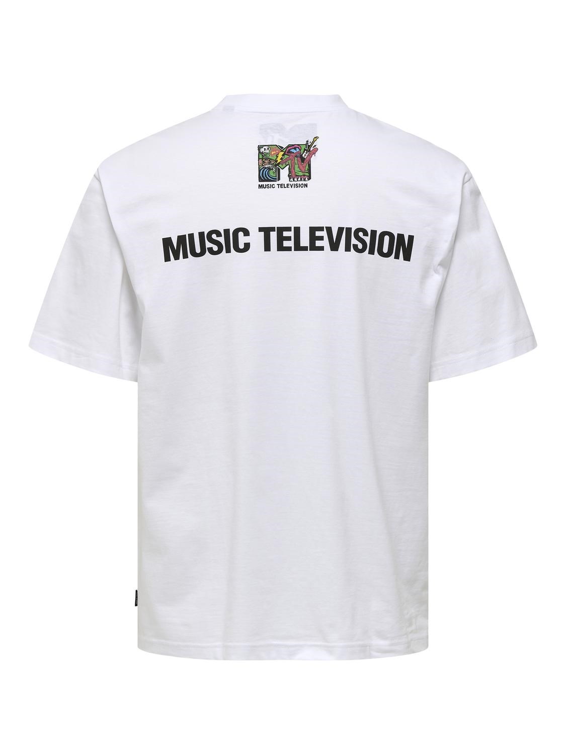 Only & Sons Erkek T-Shirt 22029523 Bright White