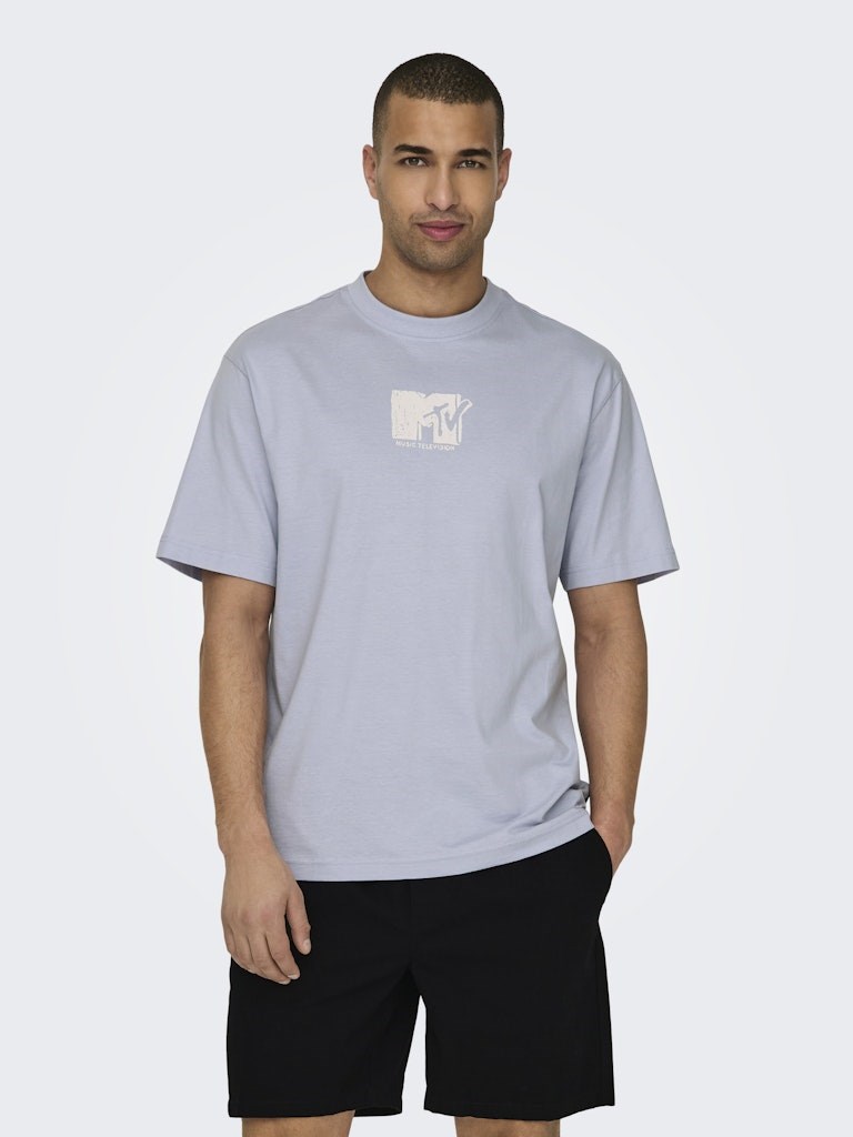 Only & Sons Erkek T-Shirt 22029523 Icelandic Blue