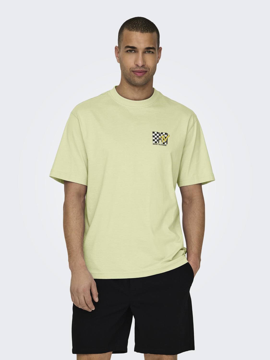 Only & Sons Erkek T-Shirt 22029523 Lime Cream