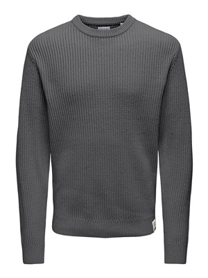 Only & Sons Erkek Triko 22030208 Grey Pinstripe