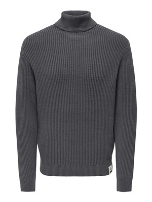 Only & Sons Erkek Kazak 22030312 Grey Pinstripe