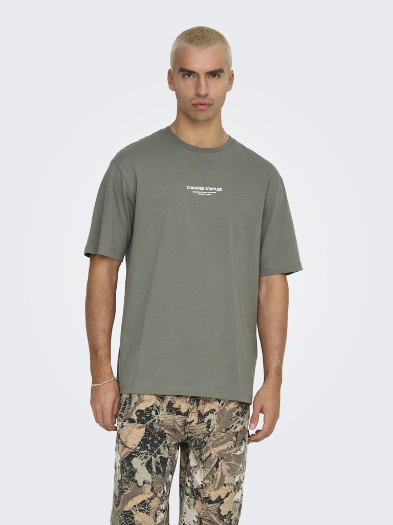 Only & Sons Erkek T-Shirt 22030925 Castor Gray