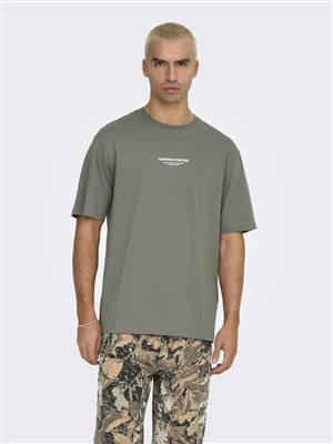 Only & Sons Erkek T-Shirt 22030925 Castor Gray