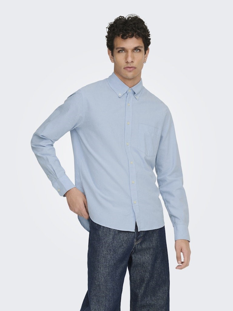 Only & Sons Erkek Gömlek 22034511 Cashmere Blue