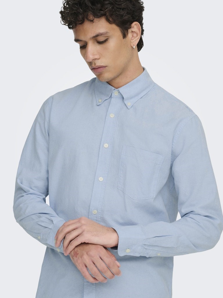 Only & Sons Erkek Gömlek 22034511 Cashmere Blue