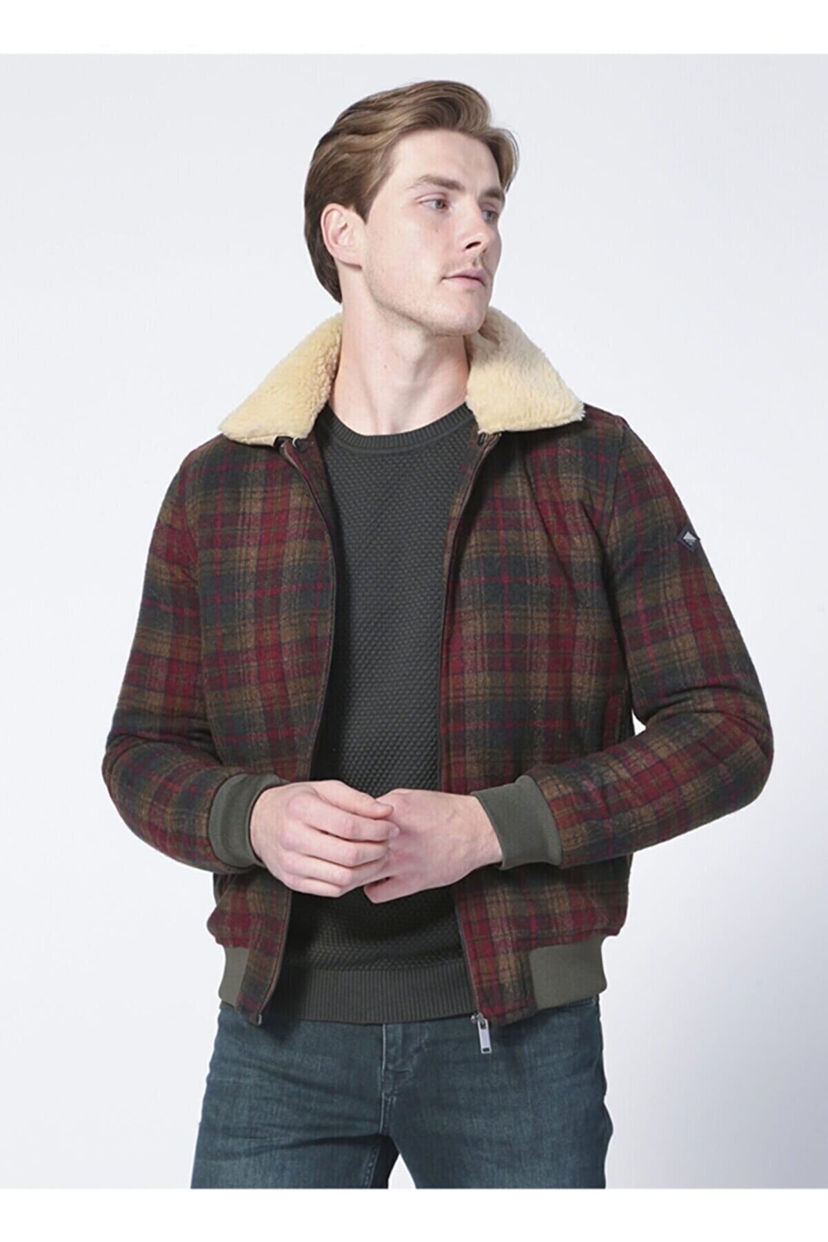 Lee Cooper Erkek Mont 221 LCM 232010 Kahve Ekose
