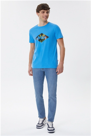 Lee Cooper Erkek T-Shirt 222 LCM 242001 Limon Sarı