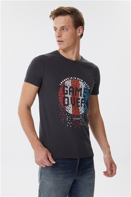 Lee Cooper Erkek T-Shirt 222 LCM 242005 Antrasit