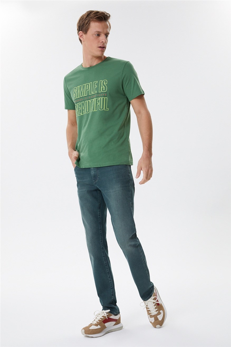 Lee Cooper Erkek T-Shirt 222 LCM 242027 Açık Yeşil