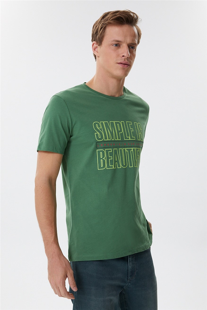 Lee Cooper Erkek T-Shirt 222 LCM 242027 Açık Yeşil