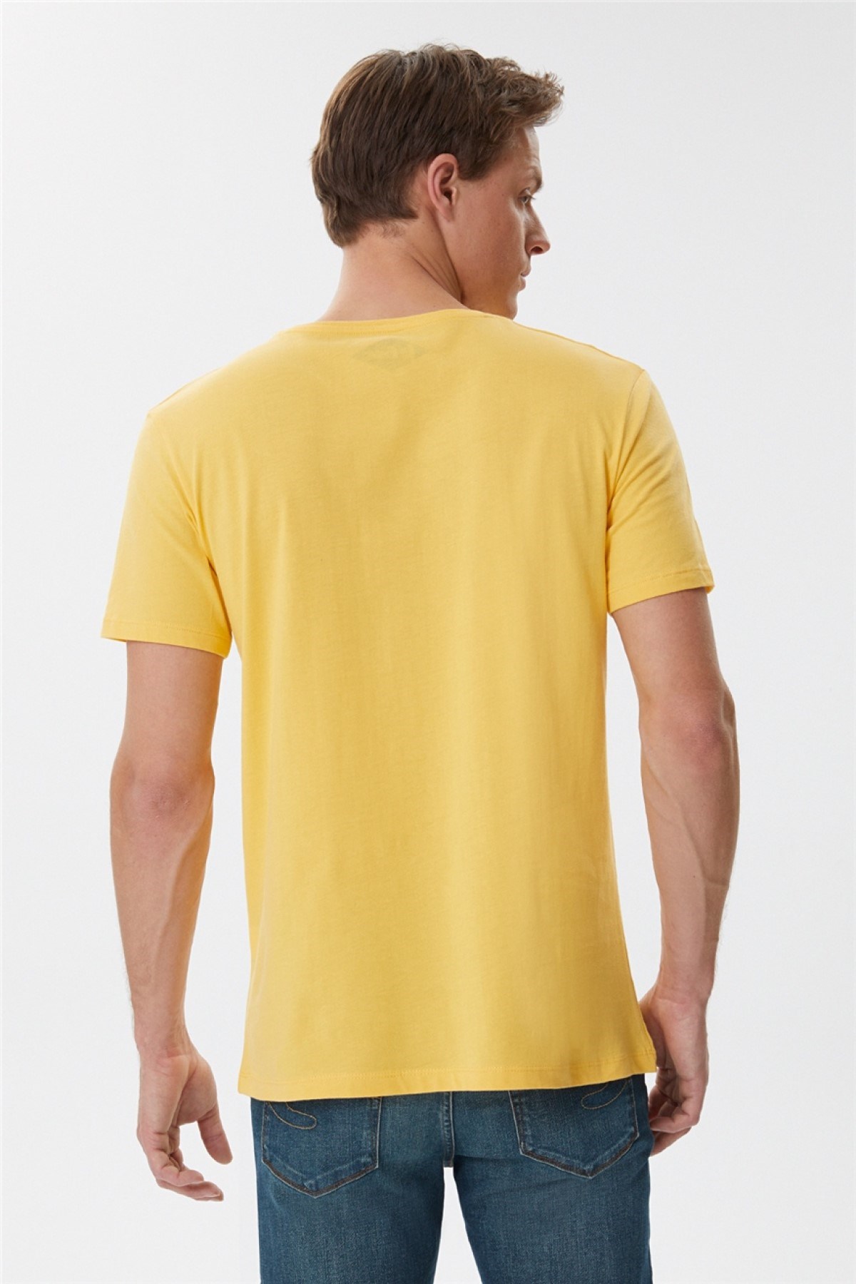 Lee Cooper Erkek T-Shirt 222 LCM 242027 Limon Sarı