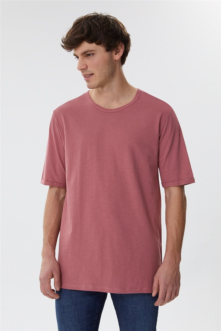 Lee Cooper Erkek T-Shirt 222 LCM 242041 Gül Kurusu