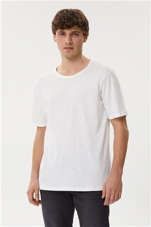 Lee Cooper Erkek T-Shirt 222 LCM 242041 Off Whıte