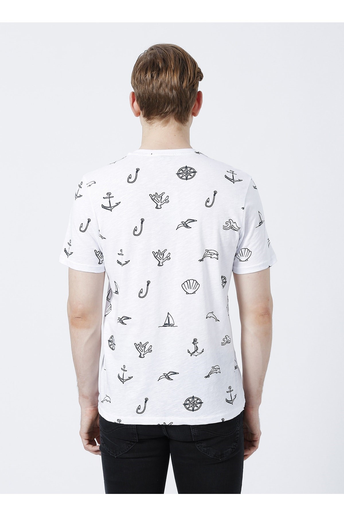 Lee Cooper Erkek T-Shirt 222 LCM 242047 Beyaz