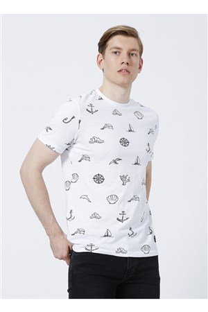 Lee Cooper Erkek T-Shirt 222 LCM 242047 Beyaz