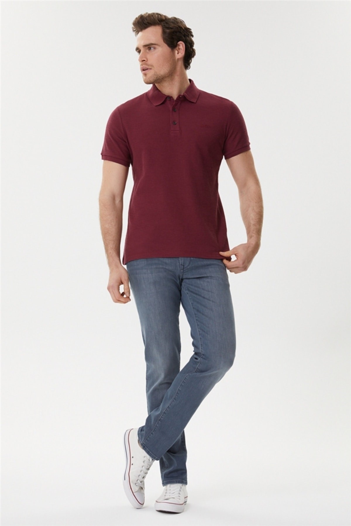 Lee Cooper Erkek T-Shirt 222 LCM 242049 Mürdüm