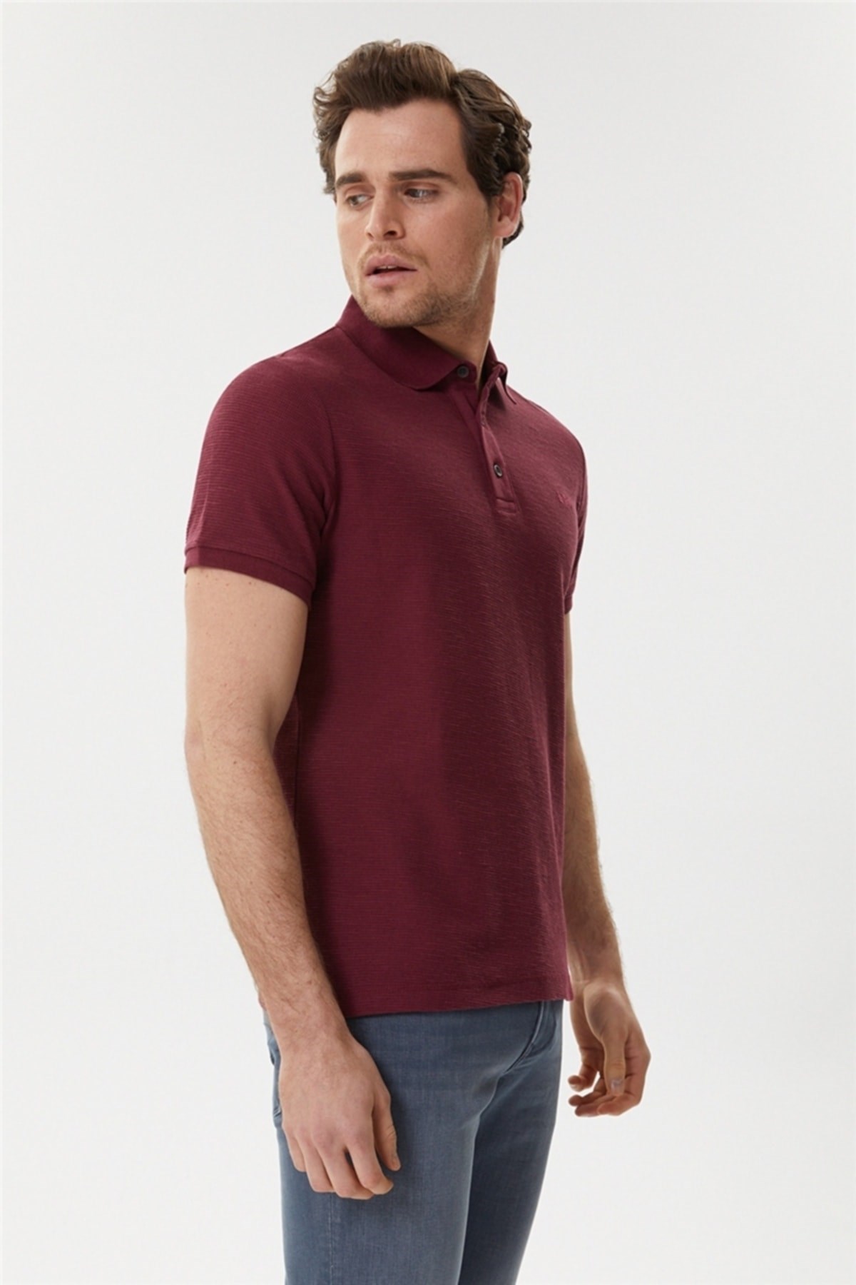 Lee Cooper Erkek T-Shirt 222 LCM 242049 Mürdüm
