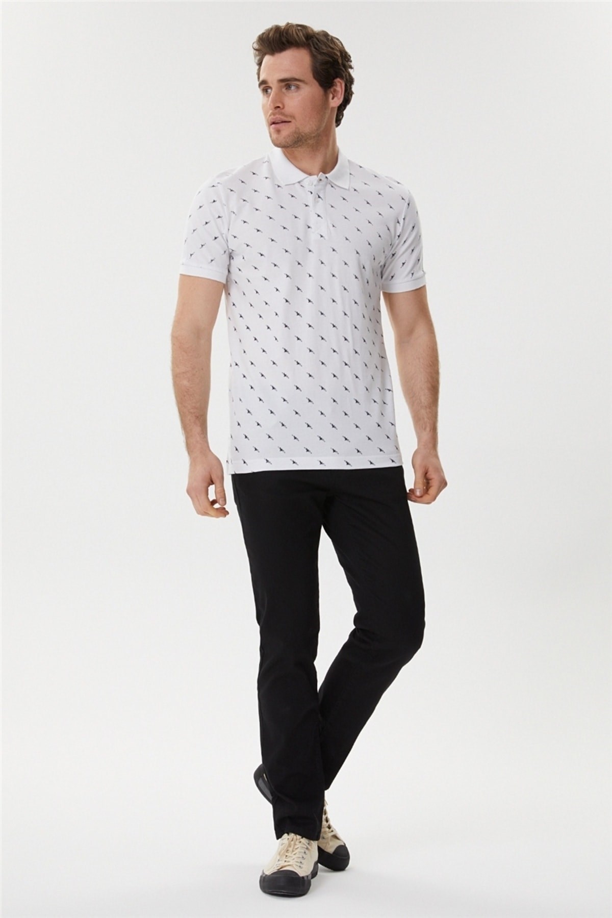 Lee Cooper Erkek T-Shirt 222 LCM 242052 Beyaz