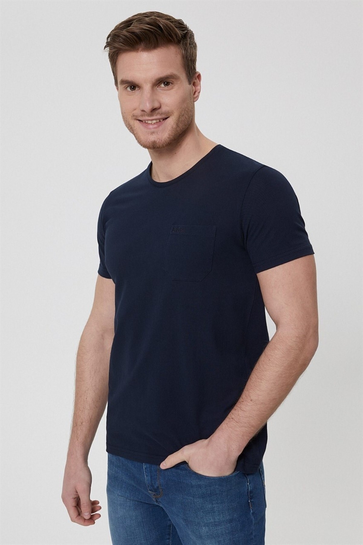 Lee Cooper Erkek T-Shirt 222 LCM 242054 Lacivert