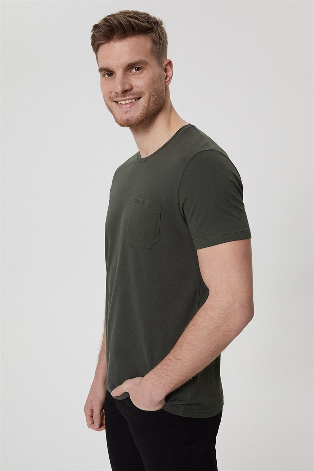 Lee Cooper Erkek T-Shirt 222 LCM 242054 Olıve