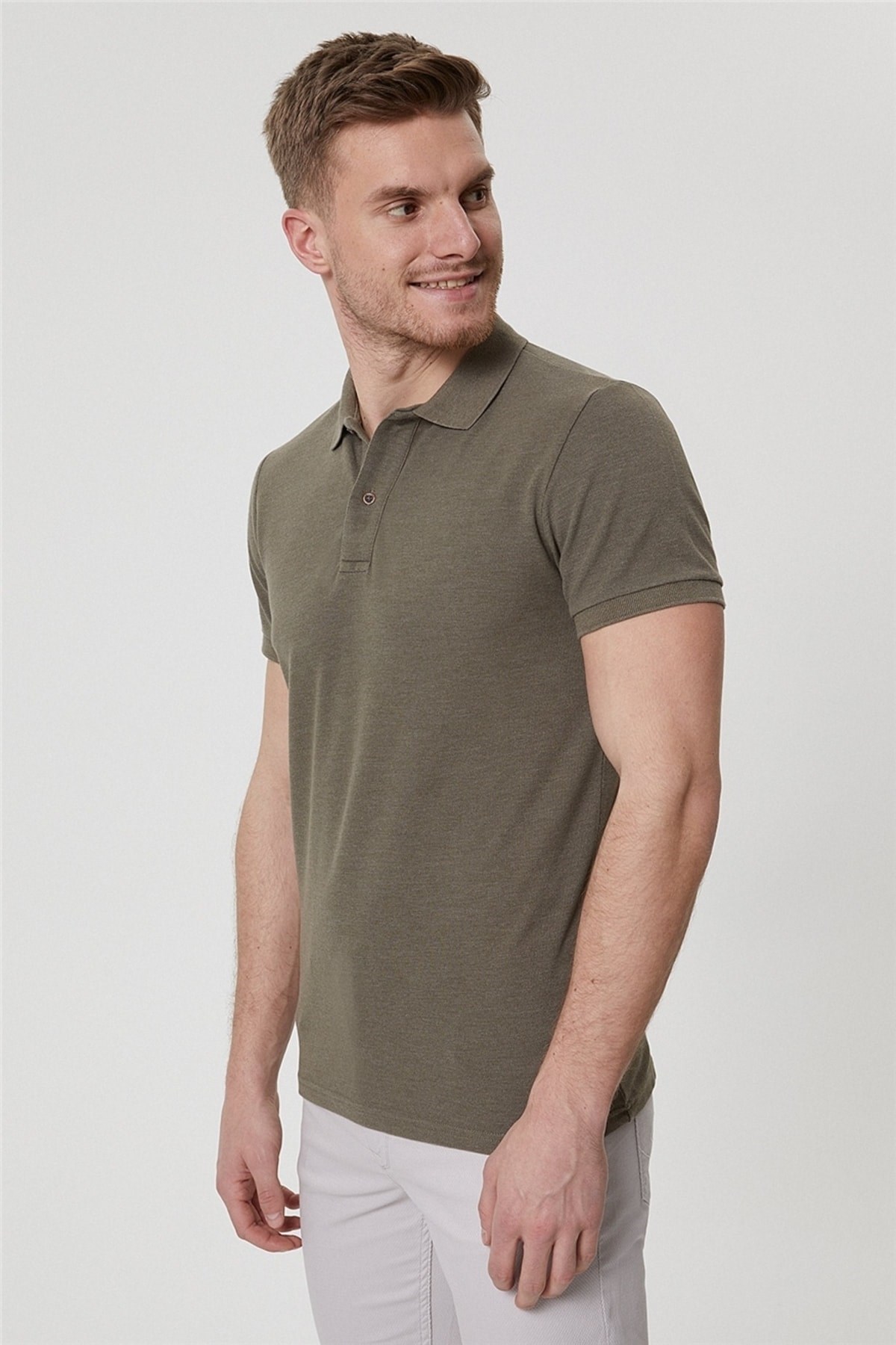 Lee Cooper Erkek T-Shirt 222 LCM 242056 Haki