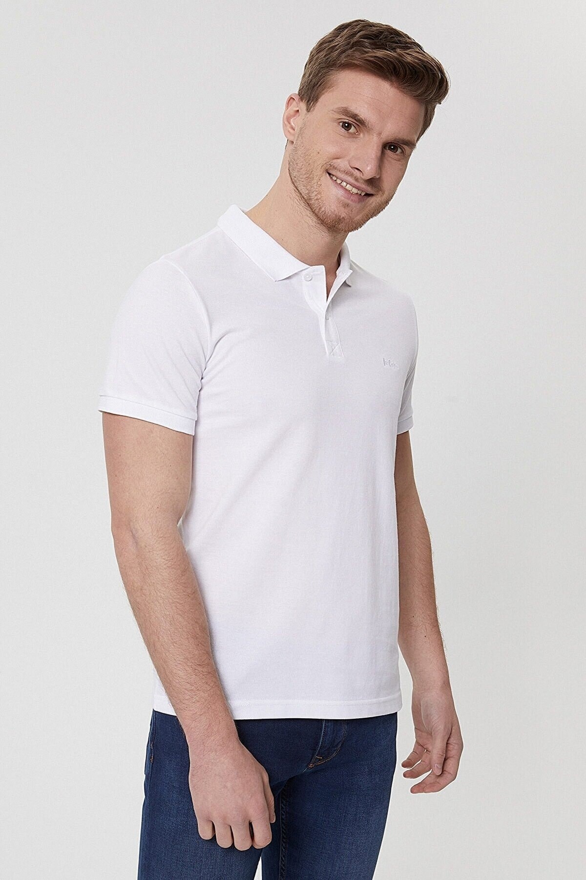 Lee Cooper Erkek T-Shirt 222 LCM 242057 Beyaz