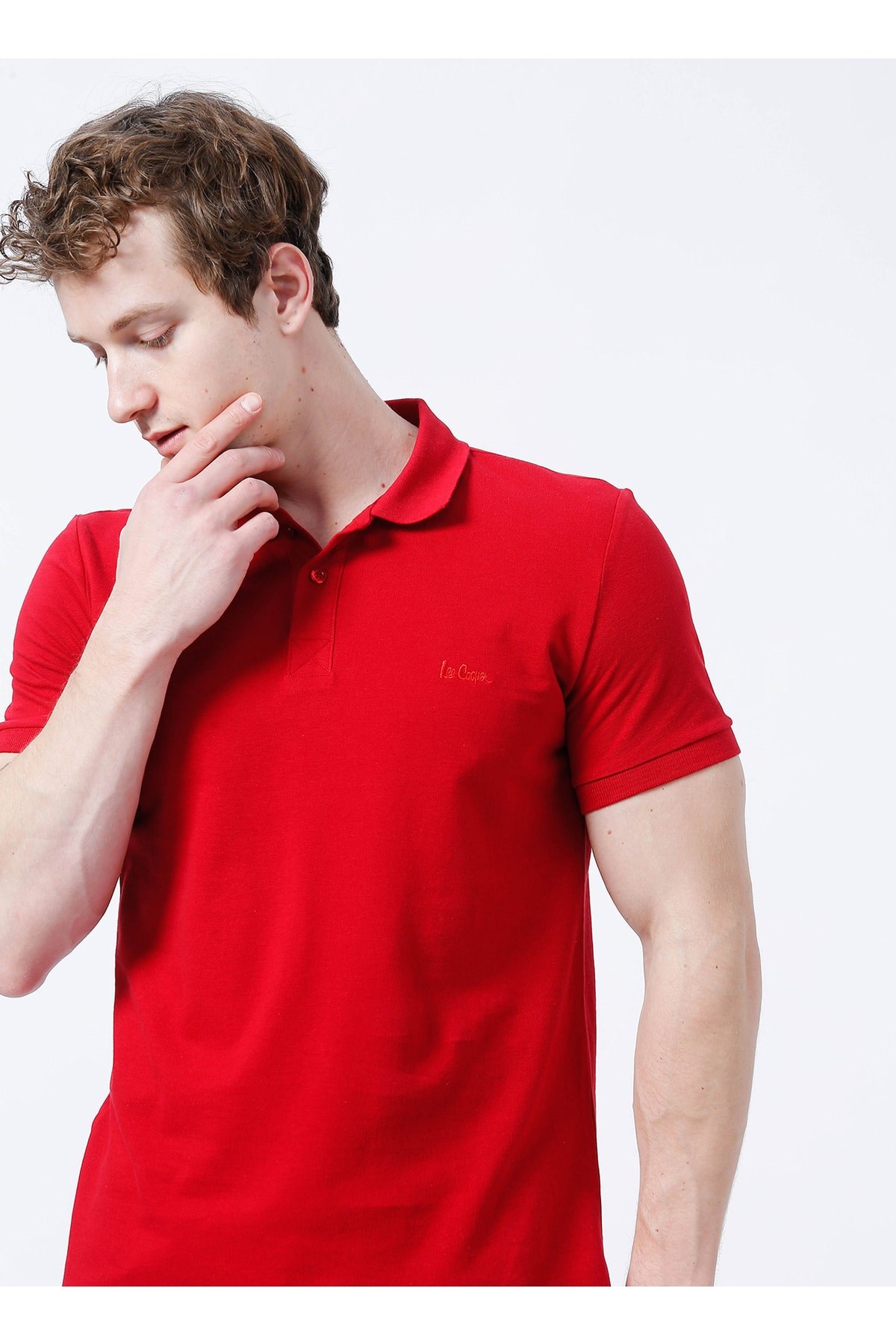 Lee Cooper Erkek T-Shirt 222 LCM 242057 K.Kırmızı
