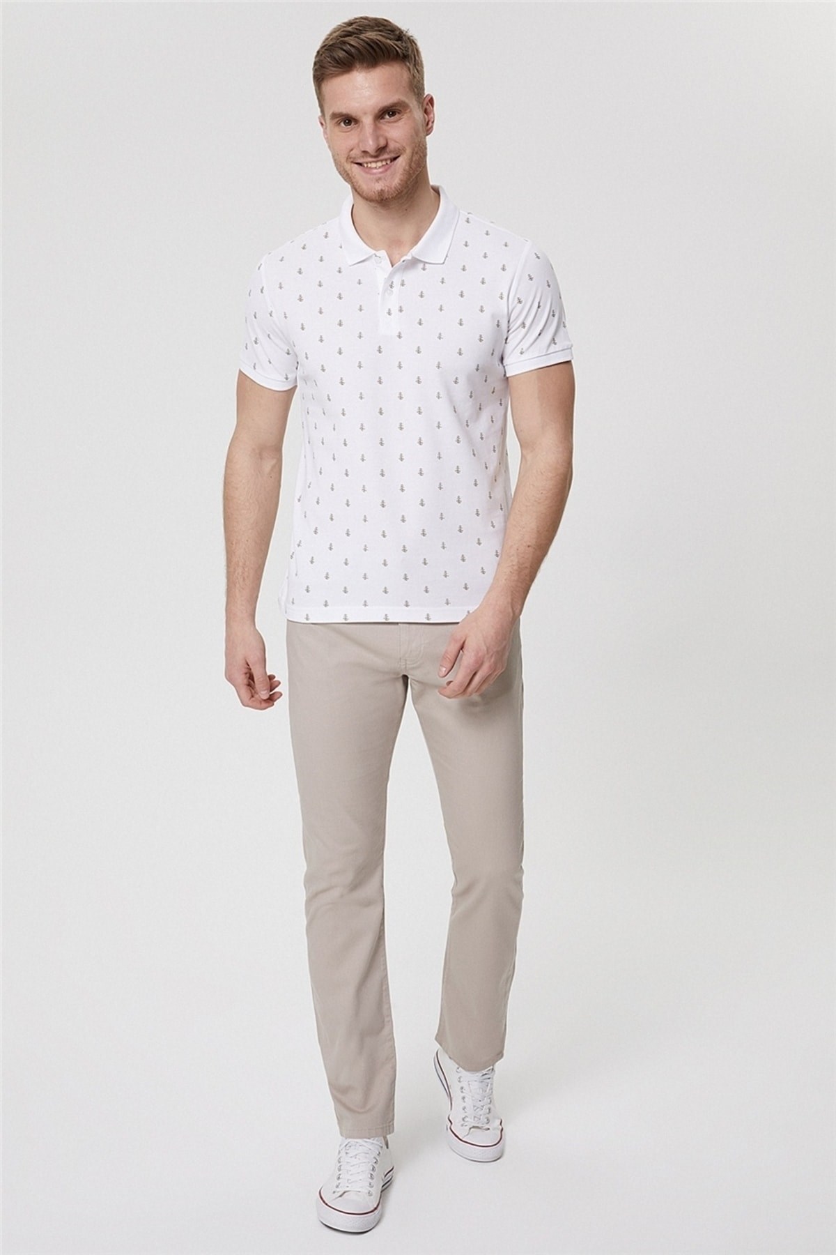 Lee Cooper Erkek T-Shirt 222 LCM 242058 Beyaz