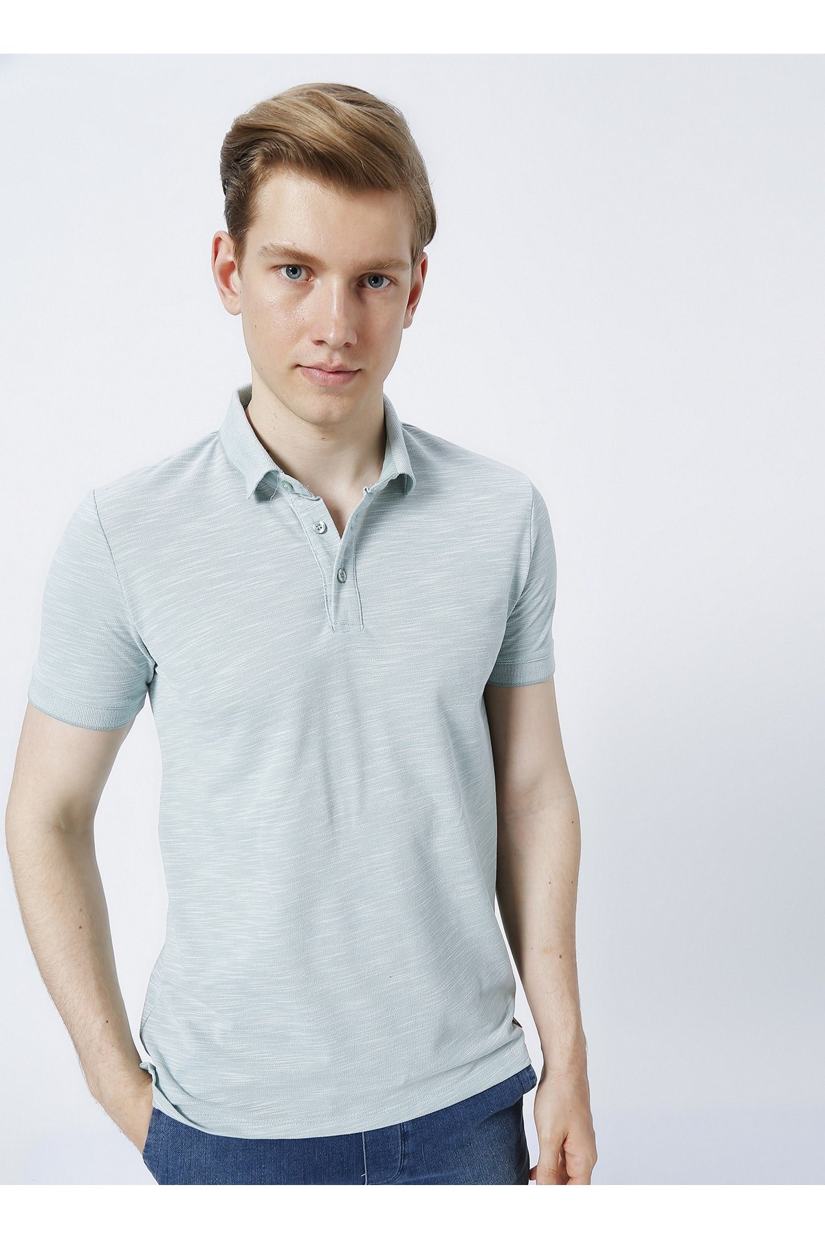 Lee Cooper Erkek T-Shirt 222 LCM 242062 Pastel Yeşili