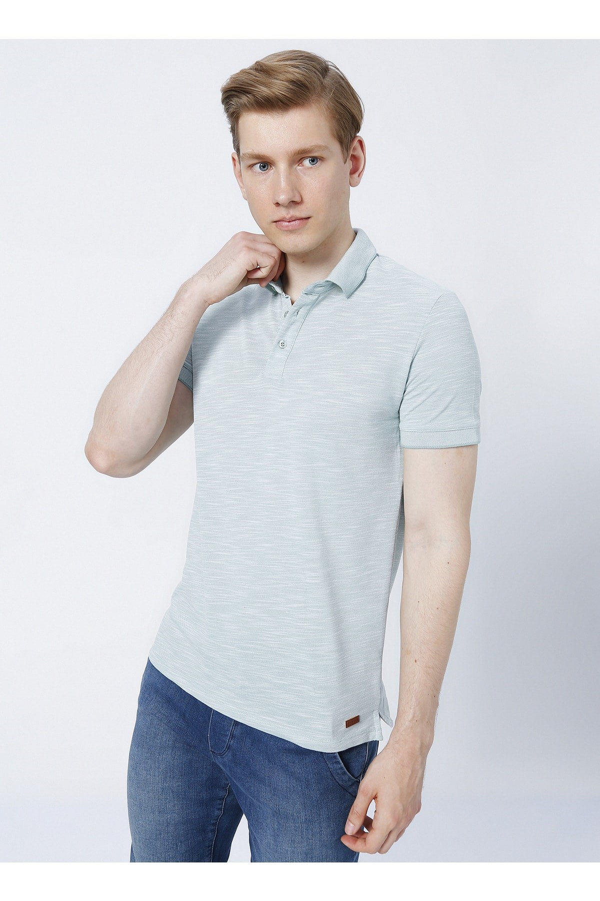Lee Cooper Erkek T-Shirt 222 LCM 242062 Pastel Yeşili