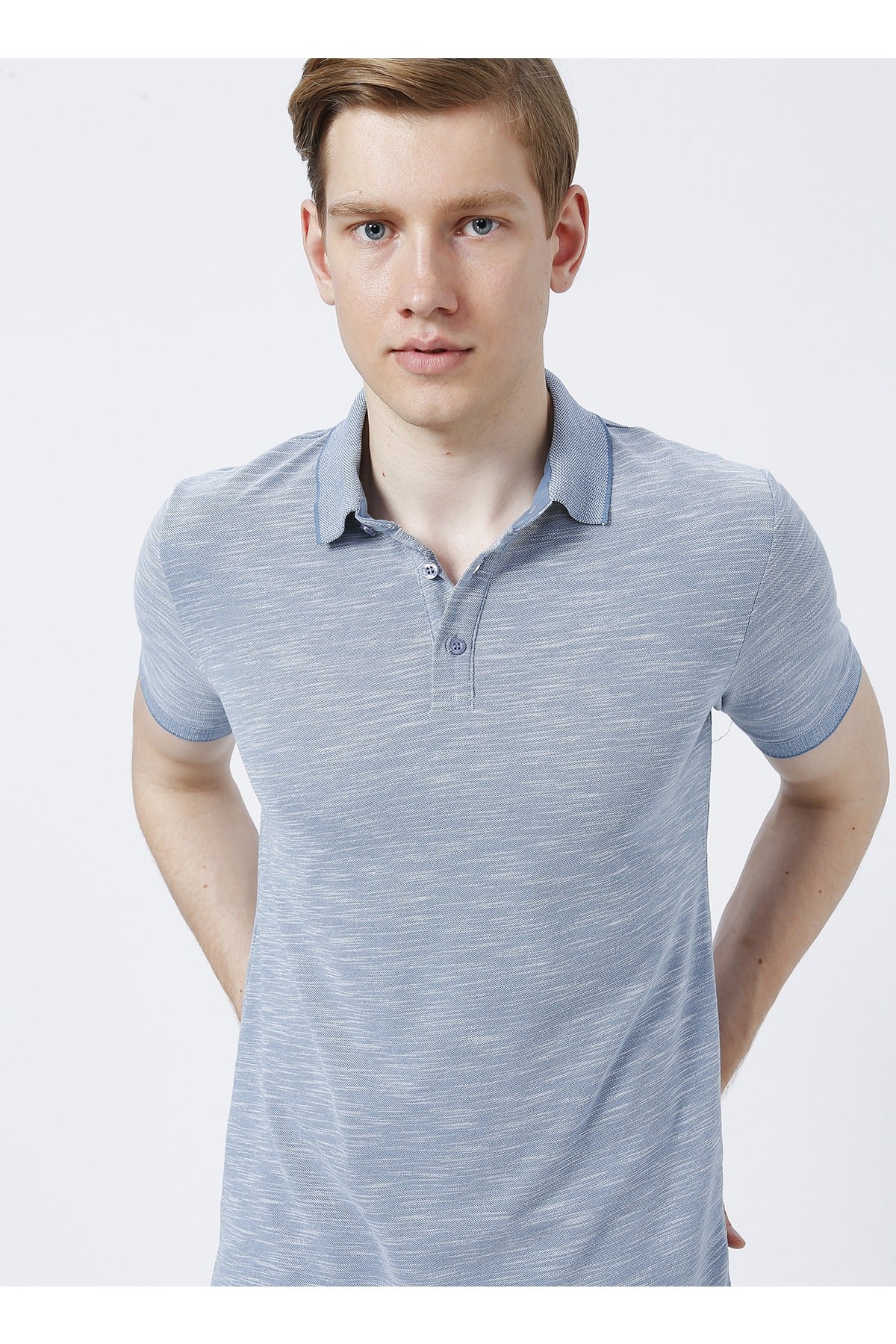 Lee Cooper Erkek T-Shirt 222 LCM 242062 Pastel Mavi