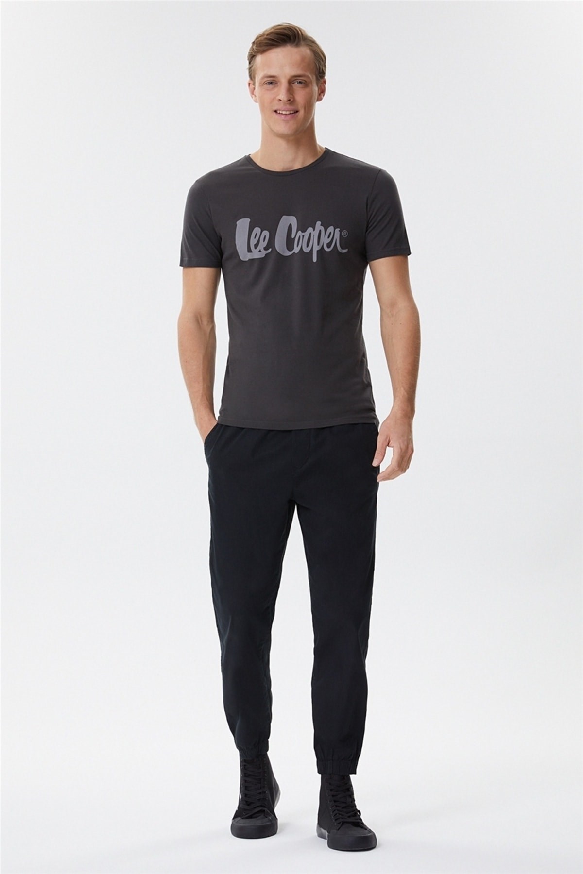 Lee Cooper Erkek T-Shirt 222 LCM 242065 Antrasit