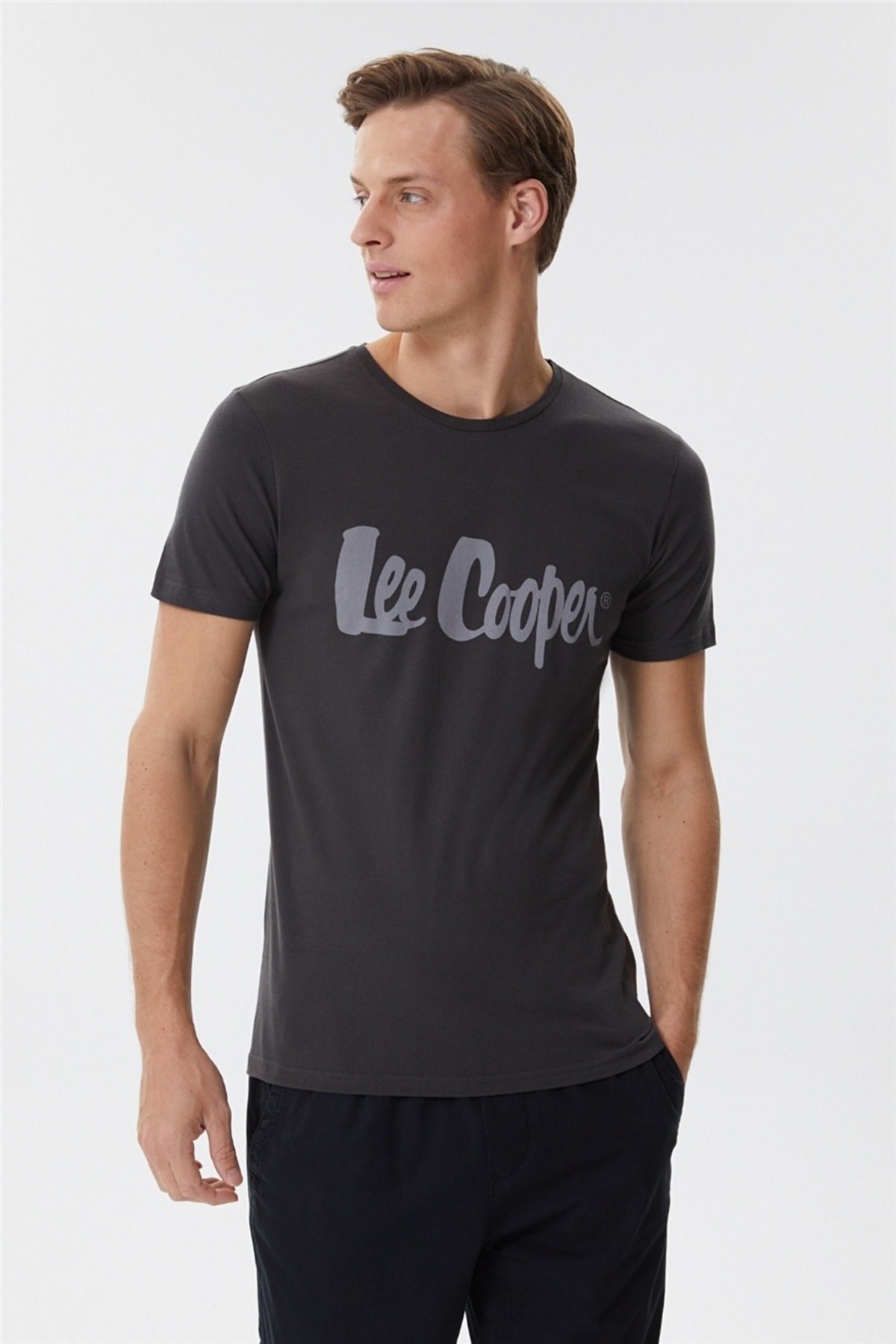 Lee Cooper Erkek T-Shirt 222 LCM 242065 Antrasit