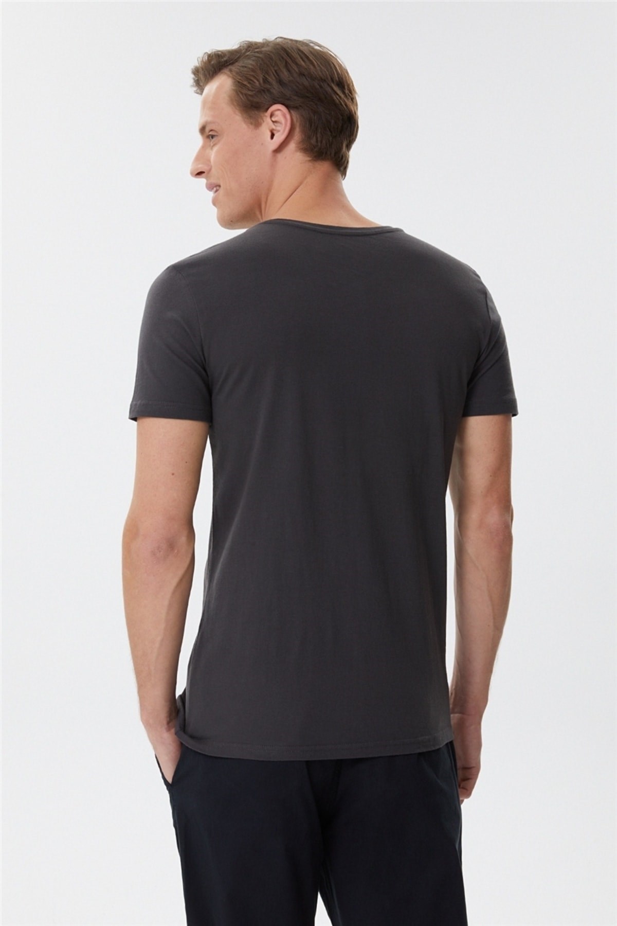 Lee Cooper Erkek T-Shirt 222 LCM 242065 Antrasit