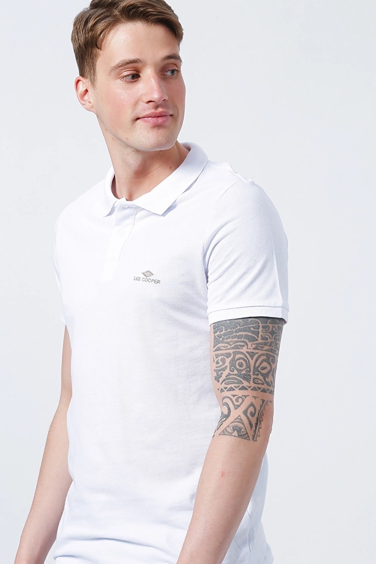 Lee Cooper Erkek T-Shirt 222 LCM 242077 Beyaz
