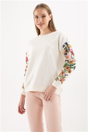 Fashion Friends Kadın S-Shirt 22K0063K1 Ekru / Ecru