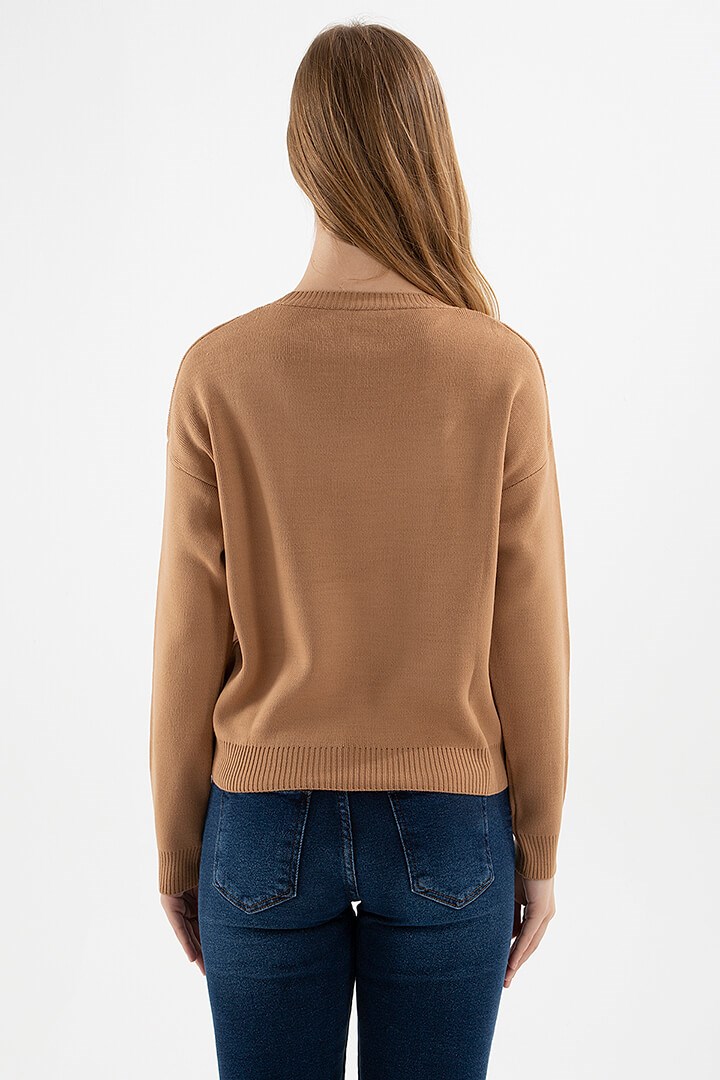 Fashion Friends Kadın Kazak 22K0166K1 Camel / Camel