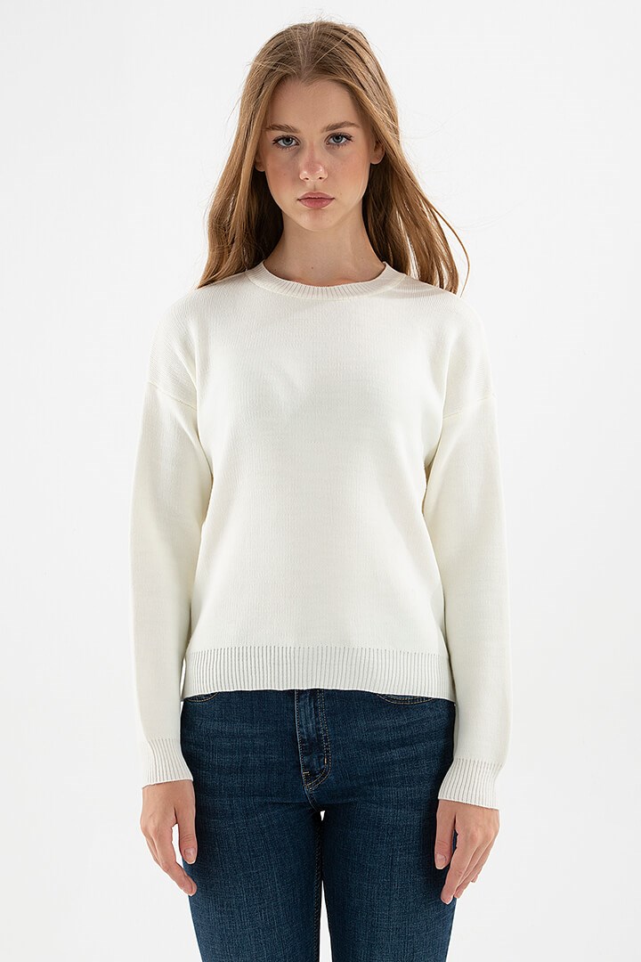Fashion Friends Kadın Kazak 22K0166K1 Kemik / Bone
