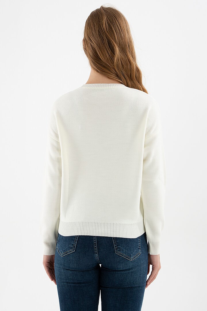 Fashion Friends Kadın Kazak 22K0166K1 Kemik / Bone