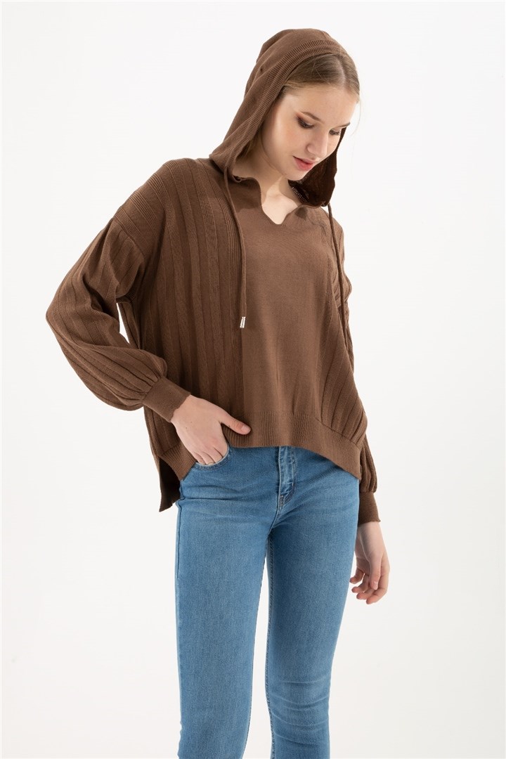 Fashion Friends Kadın Kazak 22K0267K1 Kahverengi / Brown