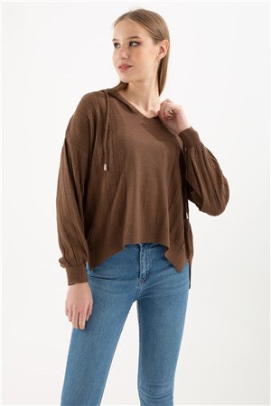 Fashion Friends Kadın Kazak 22K0267K1 Kahverengi / Brown